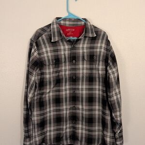 Orvis Black and White Plaid Shirt